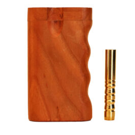 Cherry Swivel Lid Dugout & One Hitter-Classy Handcrafted American Stash Box