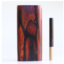 Cocobolo Slider Lid Dugout & One Hitter-Classy Handcrafted American Stash Box