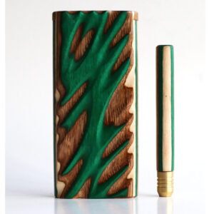 4"Rainbow Etched Dugout & One Hitter Pipe-One of a Kind