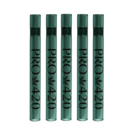 4″ Green Glass One Hitter Pipe-PRO420-14mm bowl-10mm diameter-Quality Glass Smoking Pipe