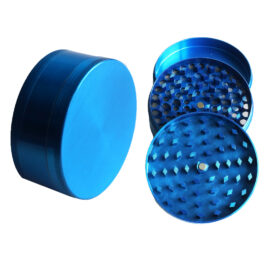3″ Professional Grade Herb Grinder- 3pc magnetic lid with screen- Top Quality-Blue