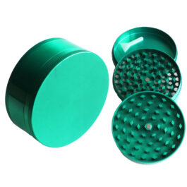 3″ Professional Grade Herb Grinder- 3pc magnetic lid with screen- Top Quality-Green