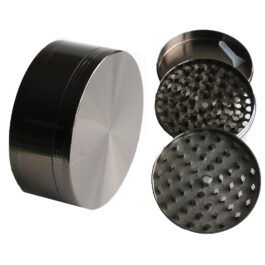 3″ Professional Grade Herb Grinder- 3pc magnetic lid with screen- Top Quality-Gun Metal Gray