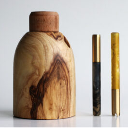 Olive Wood Tabletop Dugout- One Hitter Stash Box- Smoker’s Gift