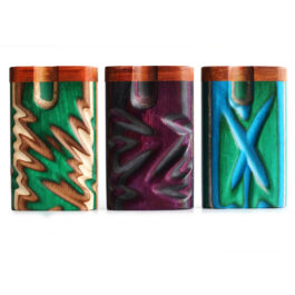 3″ Diamond Wood Etched Dugouts-Swivel Lid-Custom Dugout & Pipe