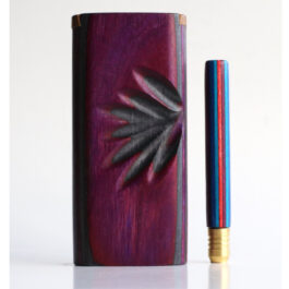 4″Rainbow Etched Dugout & One Hitter Pipe-One of a Kind
