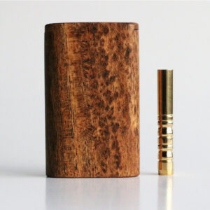 Bocote Wood Dugout & Brass one hitter pipe