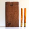 Walnut Swivel Lid Dugout-Two Pipe Double Hitter