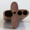 Walnut Swivel Lid Dugout-Two Pipe Double Hitter