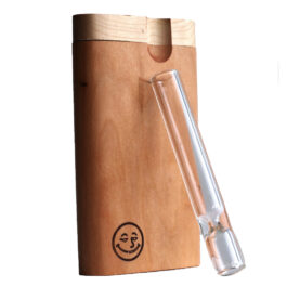 Cherry Wood Big Hitter-Dugout & Glass Pipe-American Crafted Super Size Dugout