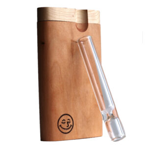 Cherry Wood Big Hitter-Dugout & Glass Pipe-American Crafted Super Size Dugout