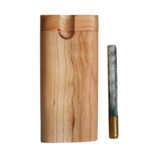 4″ Cherry Swivel Lid Dugout & One hitter pipe-American Made by Better Life
