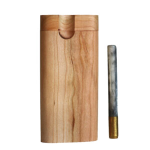 4" Cherry Swivel Lid Dugout & One hitter pipe-American Made by Better Life