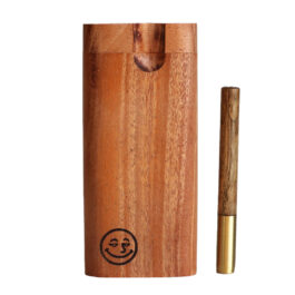 4″ Mahogany Swivel Lid Dugout & One hitter pipe-American Made by Better Life