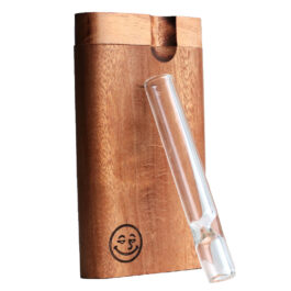 Mahogany Wood Big Hitter-Dugout & Glass Pipe-American Crafted Super Size Dugout