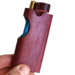 4″ Purple Heart Swivel Lid Dugout & One hitter pipe-American Made by Better Life-Locking Lid