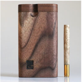 Tall 4″ Black Walnut Dugout & One Hitter Pipe-One of a Kind