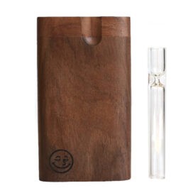 Walnut Wood Big Hitter-Dugout & Glass Pipe-American Crafted Super Size Dugout
