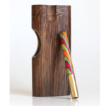 4″ Wenge Swivel Lid Dugout & One hitter pipe-American Made by Better Life-Locking Lid