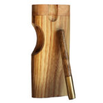 4″ Zebra Swivel Lid Dugout & One hitter pipe-American Made by Better Life-Locking Lid