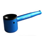 PRO 420 Aluminum Alloy Pipe-Lifetime Use-Large Bowl-4.5″ Length-Blue Heavy Duty Smoking Pipe