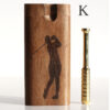 4" Walnut Dugout with Golf Engraved Art