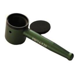 PRO 420 Aluminum Alloy Pipe-Lifetime Use-Large Bowl-4.5″ Length-Green Heavy Duty Smoking Pipe
