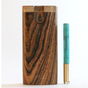 Bocote Swivel Lid Dugout & One Hitter-Classy Handcrafted American Stash Box