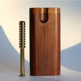 Cocobolo Wood Dugout & One Hitter Pipe-One of a Kind Stash Box-American Crafted