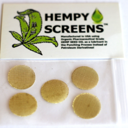 5 x .75" Brass Pipe Screens-Special Hemp Processing-Stiff Flex