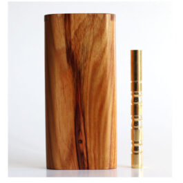 4″ Mahogany Slider Lid Dugout & Brass Pipe