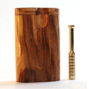 3" Mahogany Swivel Lid Dugout & Brass Pipe