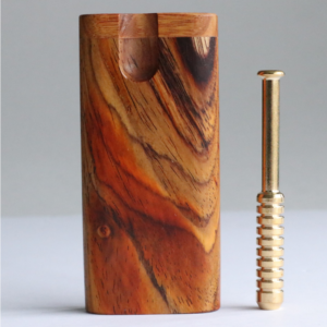 Cocobolo Swivel Lid Dugout & One Hitter-Classy Handcrafted American Stash Box