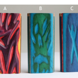 4″ Colorful Etched Slider Lid Dugout & One Hitter-One of a Kind American Made Dugouts