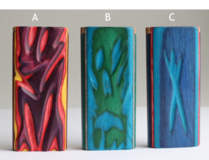 4" Colorful Etched Slider Lid Dugout & One Hitter-One of a Kind American Made Dugouts