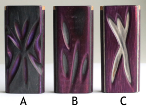 4" Purple Etched Slider Lid Dugout & One Hitter-One of a Kind American Made Dugouts