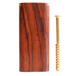 Cocobolo Slider Lid Dugout & One Hitter-Classy Handcrafted American Stash Box