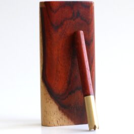 Cocobolo Slider Lid Dugout & One Hitter-Classy Handcrafted American Stash Box