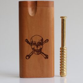 Cherry Swivel Lid Dugout & One Hitter-Classy Handcrafted American Stash Box