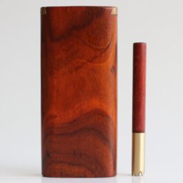 Cocobolo Slider Lid Dugout & One Hitter-Classy Handcrafted American Stash Box