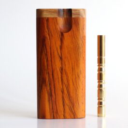 Cocobolo Swivel Lid Dugout & One Hitter-Classy Handcrafted American Stash Box