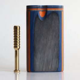 3" Swivel Lid Dugout & One Hitter Pipe-American Crafted Diamond Wood