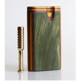 3" Swivel Lid Dugout & One Hitter Pipe-American Crafted Diamond Wood