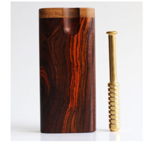 Cocobolo Swivel Lid Dugout & One Hitter-Classy Handcrafted American Stash Box