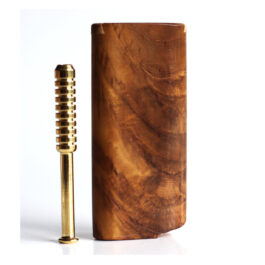 Teak Wood Dugout & One Hitter-4″ Slider Lid-American Crafted Stash Box-one of a kind