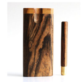 One of a Kind Bocote Swivel Lid Dugout & One Hitter Pipe