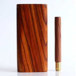 Cocobolo Slider Lid Dugout & One Hitter-Classy Handcrafted American Stash Box