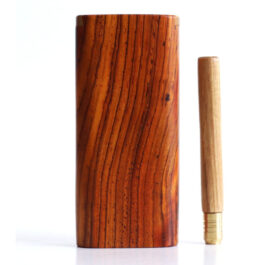 Cocobolo Slider Lid Dugout & One Hitter-Classy Handcrafted American Stash Box
