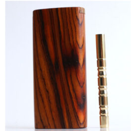 Cocobolo Slider Lid Dugout & One Hitter-Classy Handcrafted American Stash Box