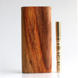 4″ Mahogany Slider Lid Dugout & Brass Pipe